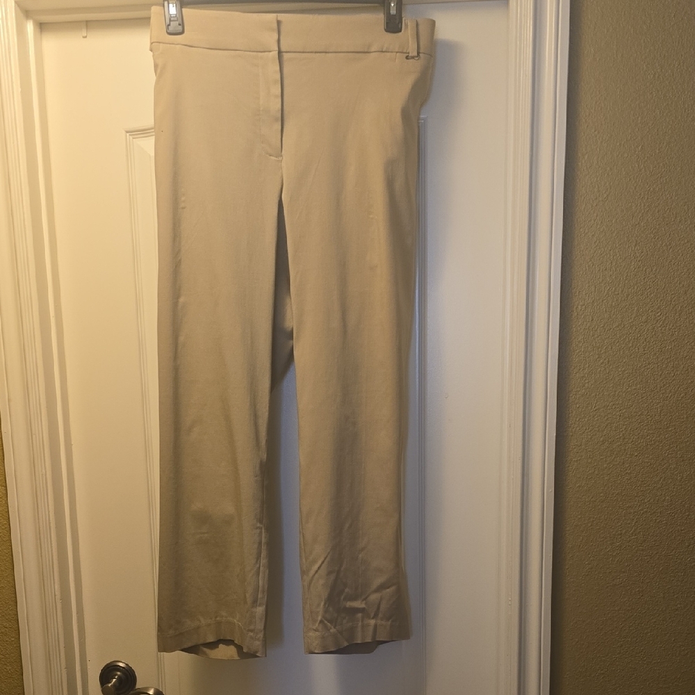 Lane Bryant Tan Straight-Leg Dress Pants